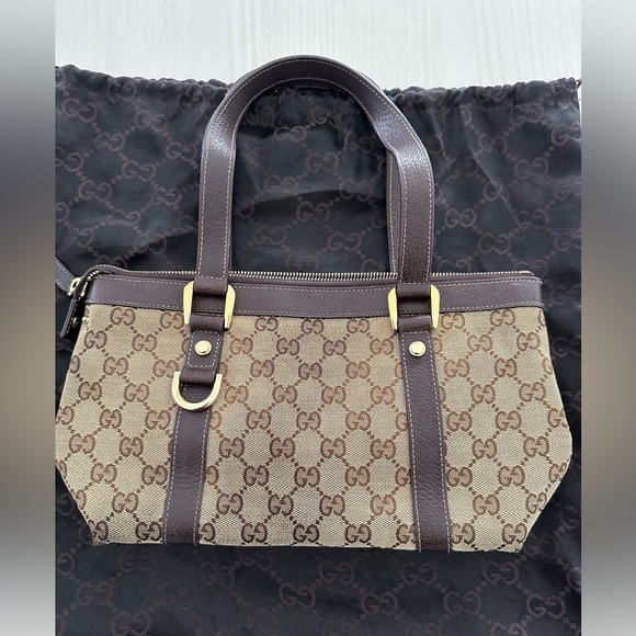 Gucci Handbag GG Canvas 141471 Brown Beige Champagne Women's - Picture 1 of 15